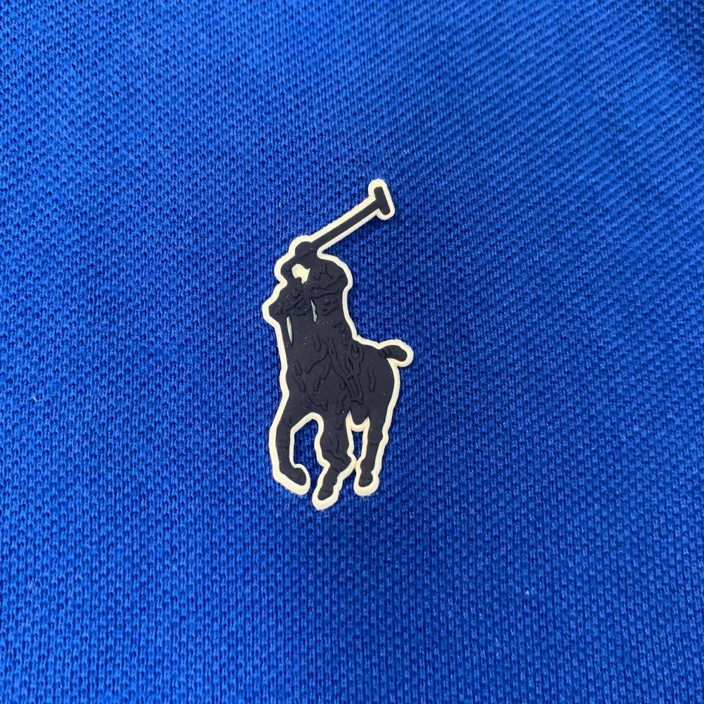 Ralph Lauren Polo Shirt Mens 2XL Blue Red White Golf Casual